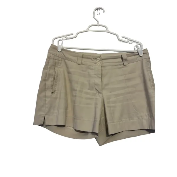Nike Golf‎ Shorts Athletic Preppy Tan Khaki Zipper Pockets Size Medium M - Image 2