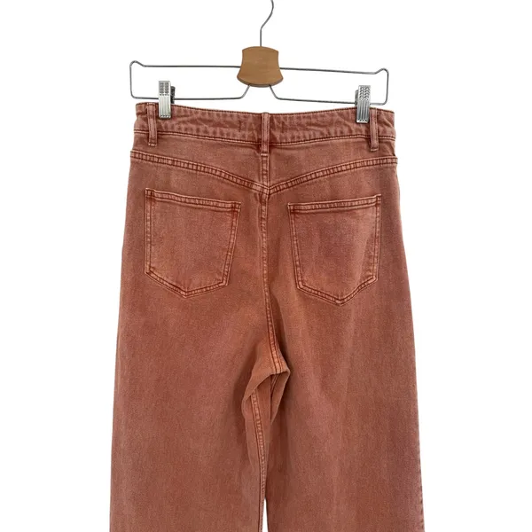 Free‎ People Wales Wide Leg Jeans Terracotta High Rise Brick Red Size 29 - Image 9