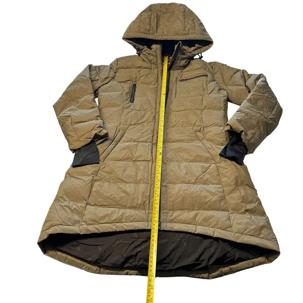 Orolay Slant Pocket Zip Up Puffer Down Coat Army‎ Green Hooded Winter Parka NWT - Image 9