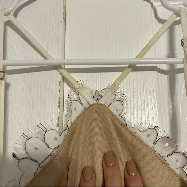 Delicate Darling Beige and Ivory Lace Bodycon Dress - Image 8