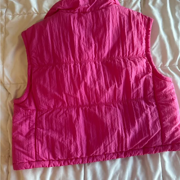 Thread & Supply Fuchsia Quilted Puffer Vest - Image 2