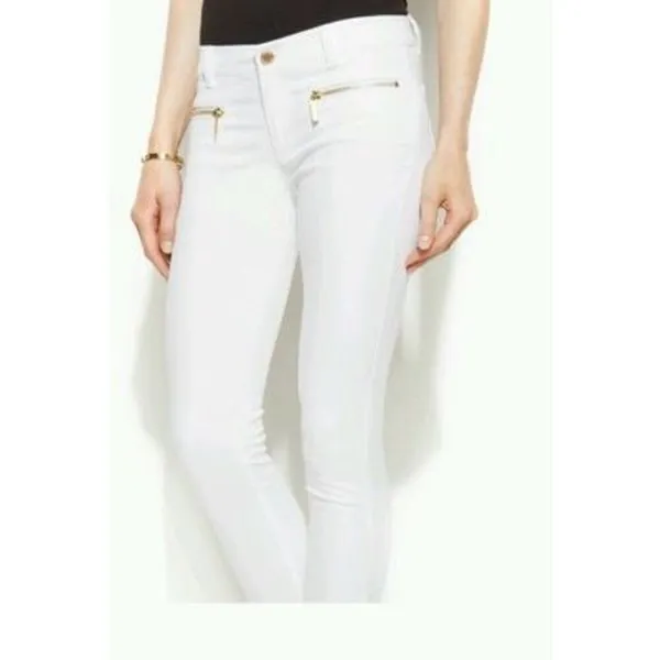 ✨Michael Kors Zip Detail Skinny Off White Sz 8 Jeans✨ - Image 2