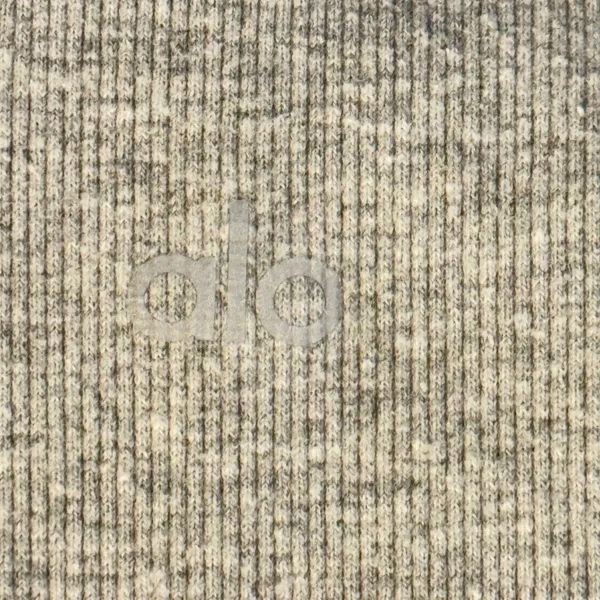 565 | Alo Yoga Grey Ribbed Mick Neck Pullover‎ Sweatshirt Small Cozy Soft - Image 6