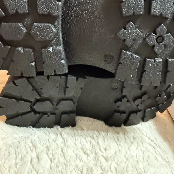Black Studded Women's Boots Size 8 - Image 5