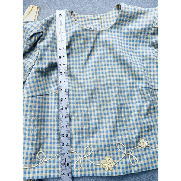 Vintage 90s Jessica Howard Gingham Dress Set Cottagecore Prairie 2pc Size 14 - Image 7