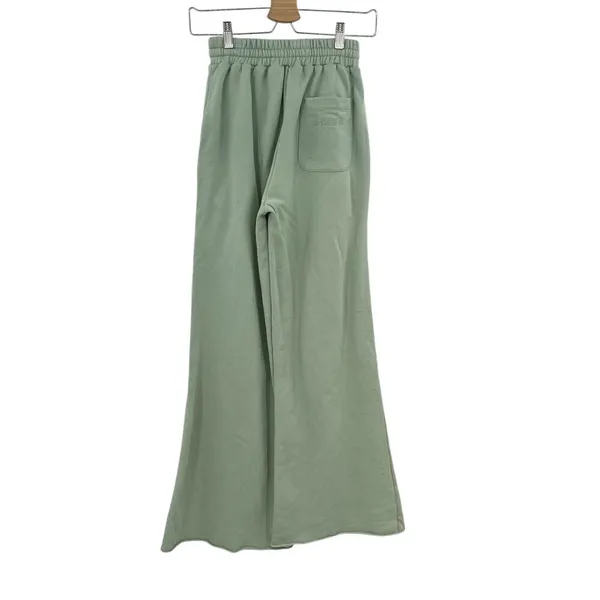 Staud‎ Wide Leg Sweatpants Sage Green Beaded Drawstring Waist Size XS **Flawed - Image 8