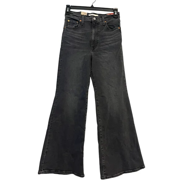 Levi’s Ribcage Bell Flare Leg Jeans in Black Size 39x32 NWT! - Image 2