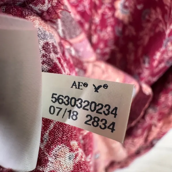 American Eagle Womens XL Long Boho Paisley Floral Gathered Mini Dress - Image 11