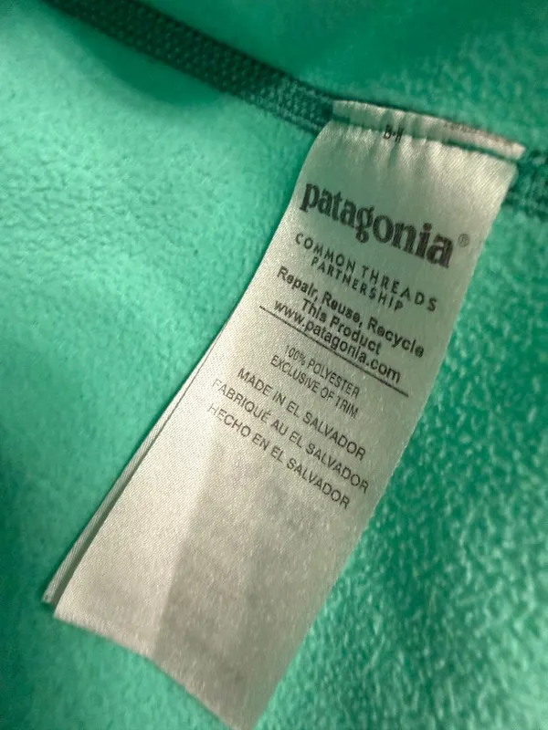 Patagonia Teal Microfleece Quarter Zip Pullover Women’s XS - Image 5