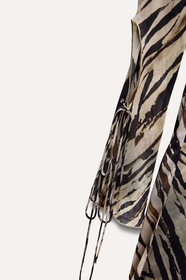 Zara animal Print Dress maxi bohemian hippie summer - Image 15