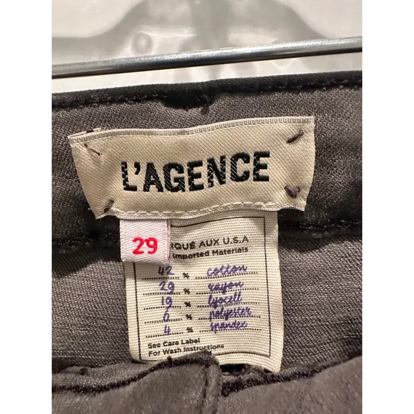 L'AGENCE Margot High‎ Rise Skinny Jeans Cast Iron Grey Size 29 Made in USA - Image 4