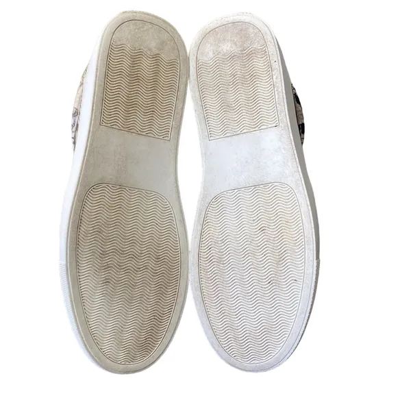 💎 STEVE MADDEN Sneaker Womens Sz 8 Snakeskin Metallic Gold Slip On Animal Print - Image 6