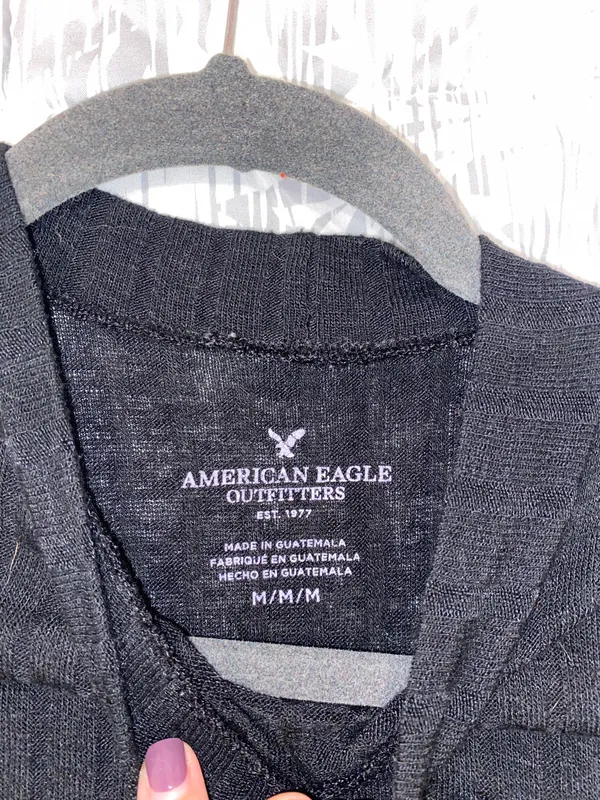 American Eagle Black Mock Neck Sweater Top - Image 2