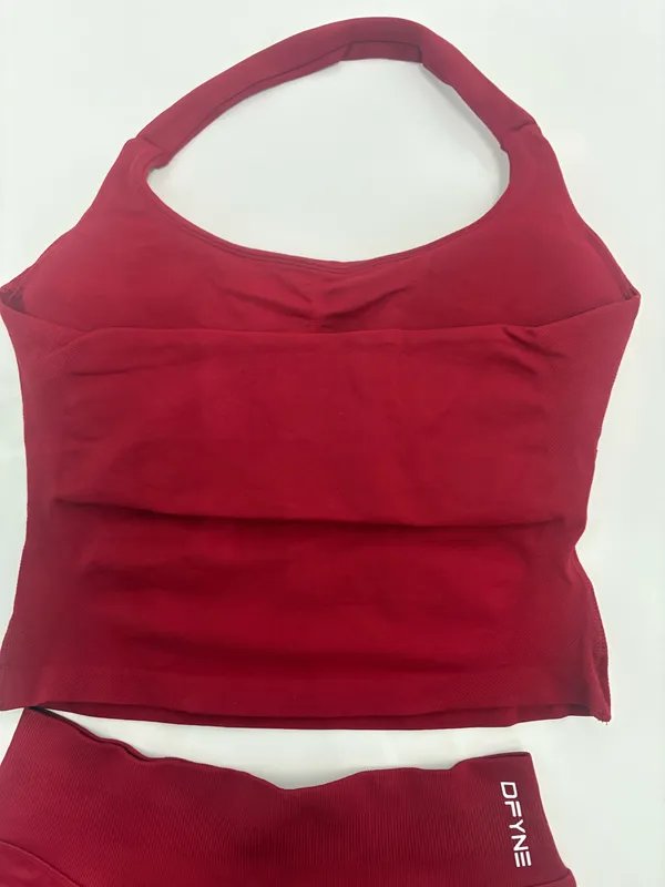 DFYNE set red medium  shorts and top new without tags - Image 5