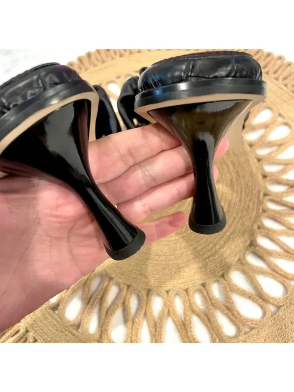 Circus by Sam Edelman Slade Sandal US 7 Black Faux Leather Quiet Luxury Chic - Image 11