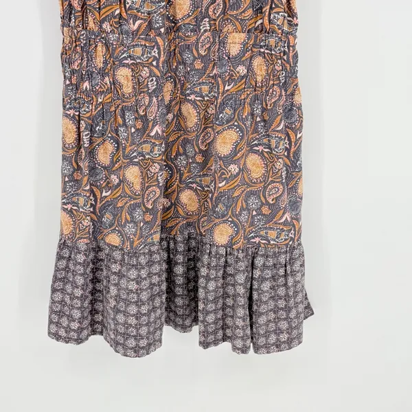 Universal Thread‎ Paisley Flutter Sleeve Dress Linen Blend Boho Pockets Size Med - Image 5