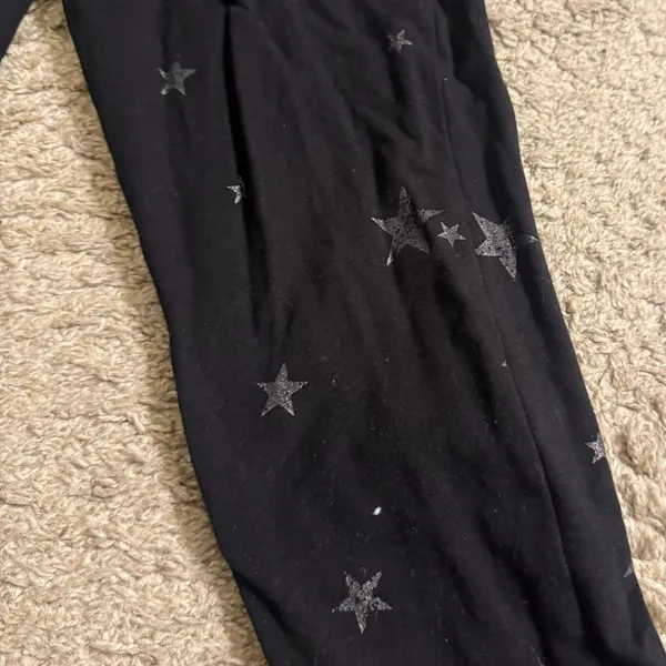 Torrid Black Silver Vintage Star Patterned Full-Length Leggings - size 1 - Image 3