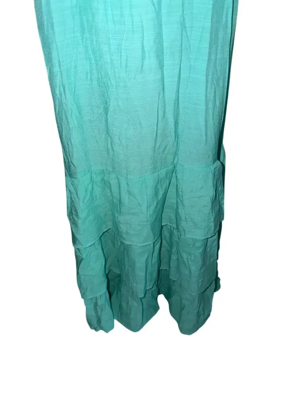 HIRUS Green Button Down Maxi Dress Size Large - Image 5