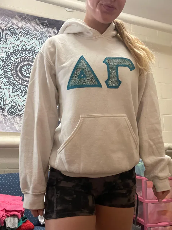 Gildan White Delta Gamma Sweatshirt - Image 3