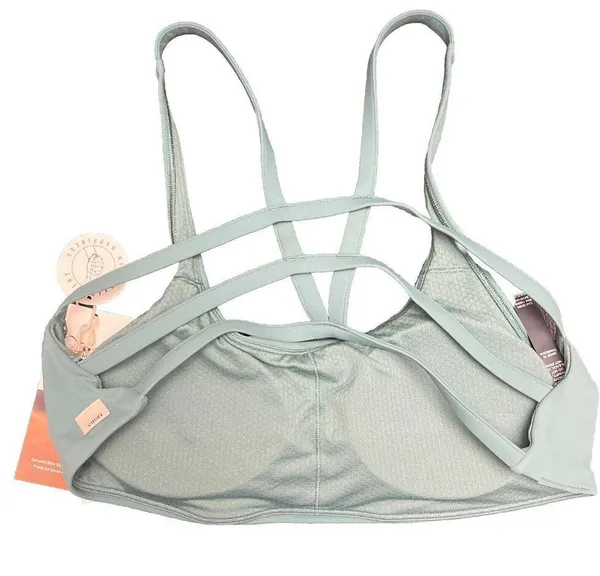 Vuori Womens Sports Bra Yosemite Performance Padded Athleisure Garland Green XL - Image 3