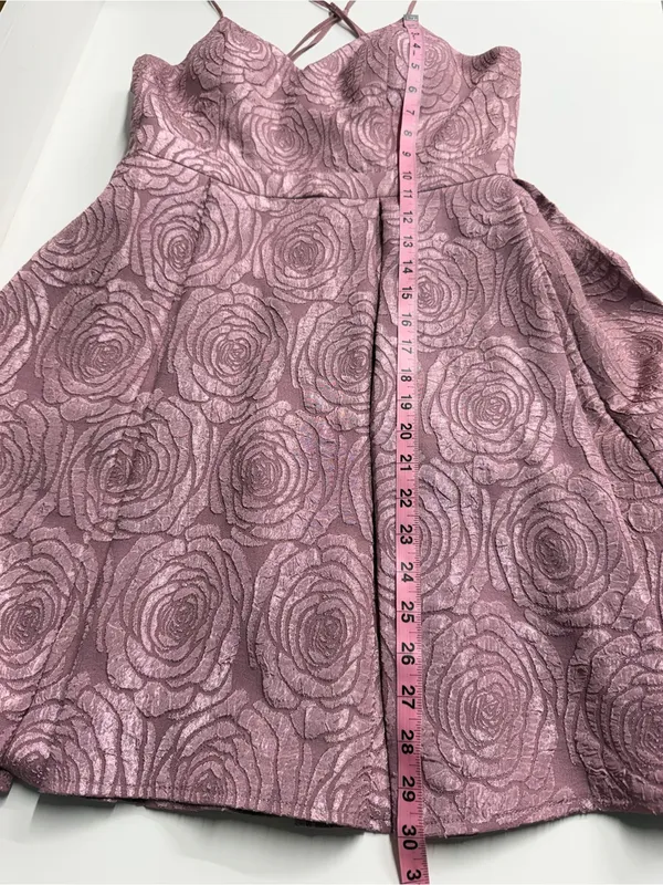 Maueve rosette mini dress pocket coquette balletcore regency wedding guest MED - Image 10