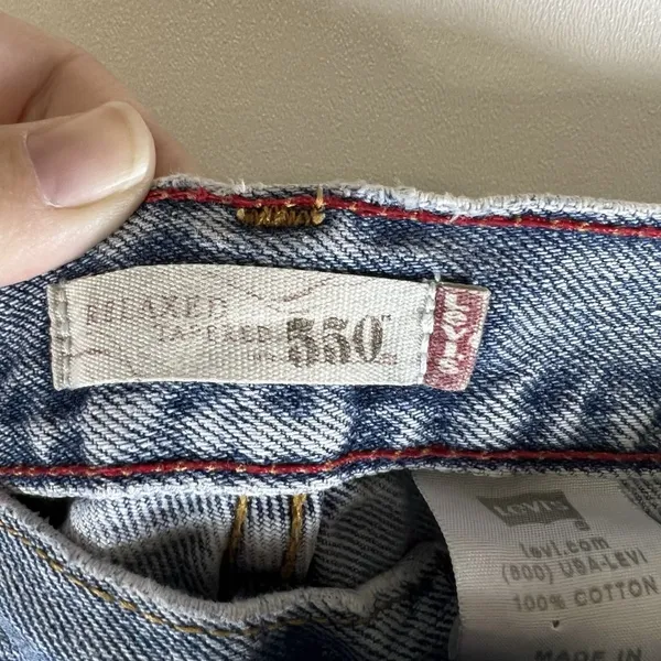 Vintage Levi’s 550 Relaxed‎ Tapered Jeans 100% Cotton | Size 14 M Casual 90’s - Image 9