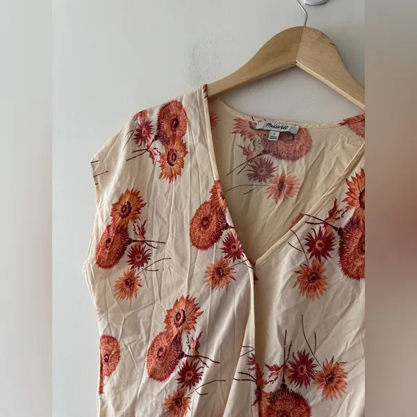 Madewell Twiggy Dandelion Floral‎ Print Wrap Top - Image 4