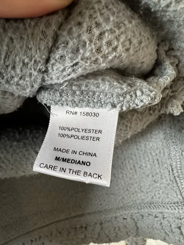 Love Tree Light Gray Sherpa Henley Pullover - Image 4