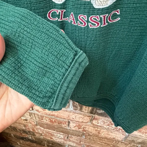 Chic Vintage Teddy Bear Pullover Medium Large M/L 90s Cottagecore Green - Image 5