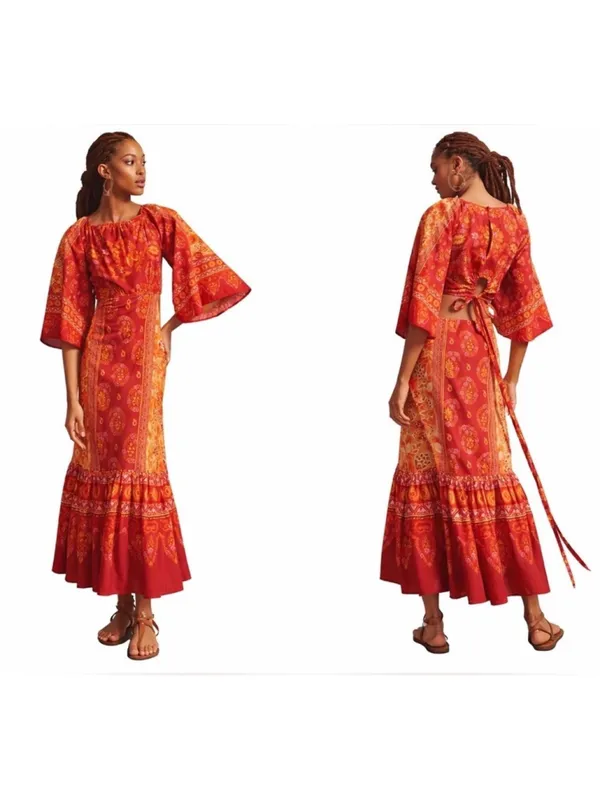 FARM Rio Combuco Cutout Maxi Dress Women’s Size M Boho - Image 2