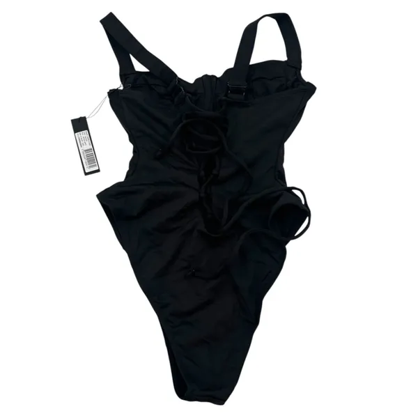 NWT TA3‎ hi cut Lifty one piece swimsuit black sz M F/G cup Short Torso - Image 2