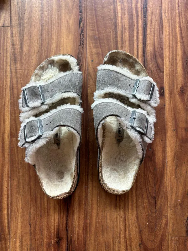Birkenstock Shearling Arizona Sandals - Image 4