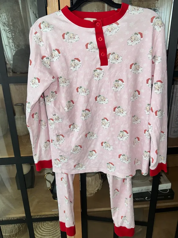 Smockingbird Pajamas set Vingage Santa pima cotton Christmas long sleeve pants - Image 2