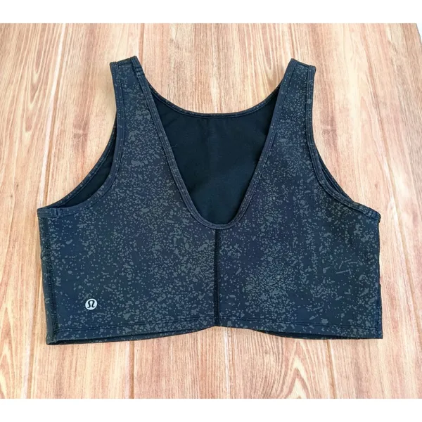 Lululemon x Peloton Energetic Edge Coal Reflective Crop Tank Sports Bra Size 12 - Image 10