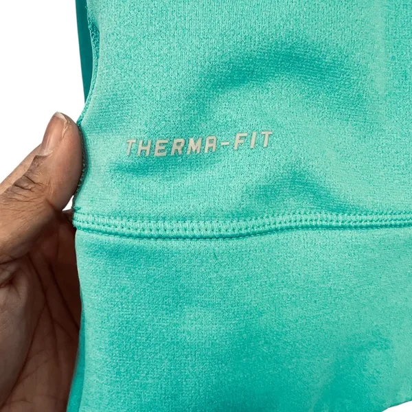 Nike Therma-FIT Women's Teal Green Fleece Pullover Hoodie - Size Medium - Image 7
