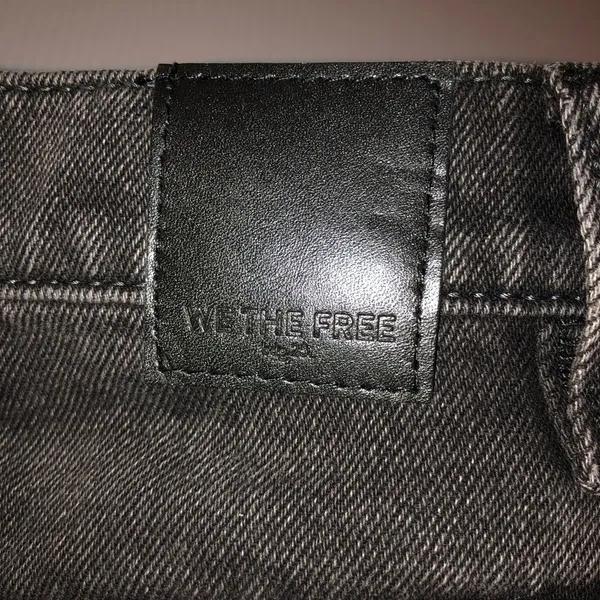 We the Free Size 27‎ Black denim distressed, vintage inspired, mini skirt. - Image 10