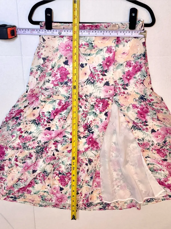 En Saison Fleur Midi Skirt M Free People Pink Floral Tiered Cottagecore Romantic - Image 10