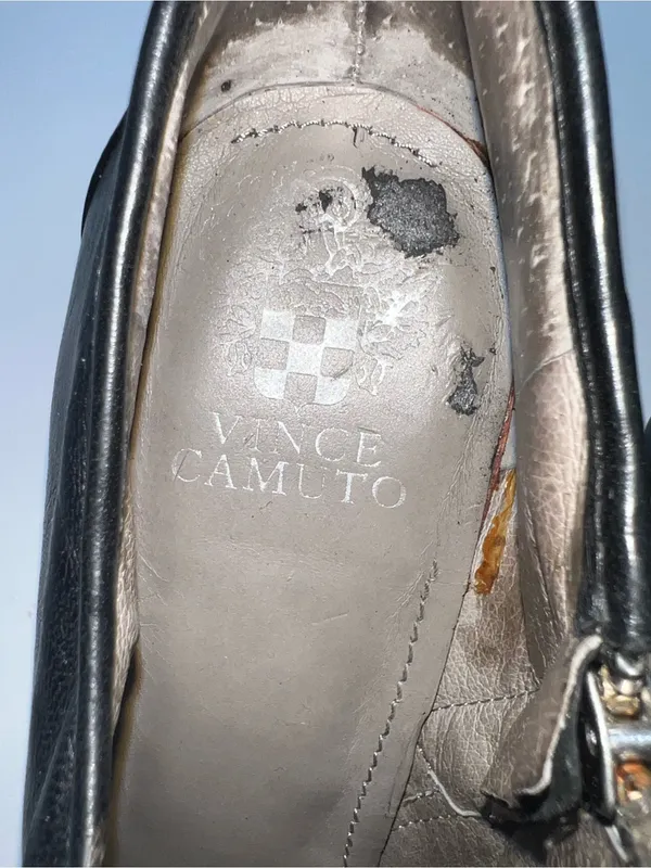 Vince Camuto Ruched Peeptoe Bootie w/Silver Metal Accent Working Zipper-Size 9.5 - Image 7