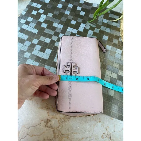 Tory Burch McGraw baby pink long zip wallet - Image 7