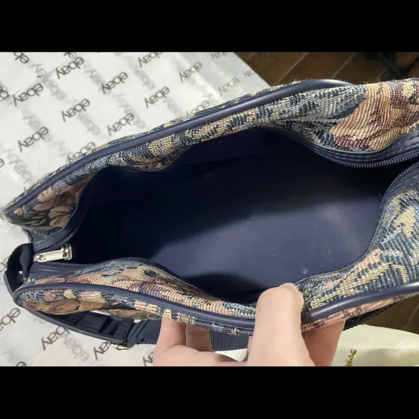 Vintage Jaguar Floral Tapestry Travel Bag Duffel Carry-on - Image 5