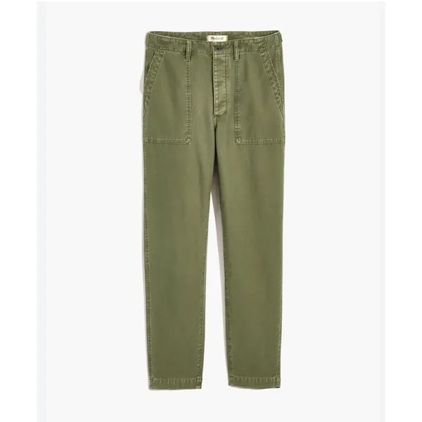 Madewell Griff Tapered Fatigue Green Cropped Cargo Pants Size 34 - Image 12