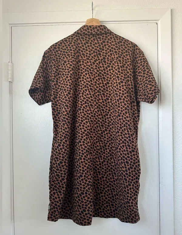 Van’s Women’s Wild Woven Dress Summer Skater Vibes with Collar Size Medium - Image 2
