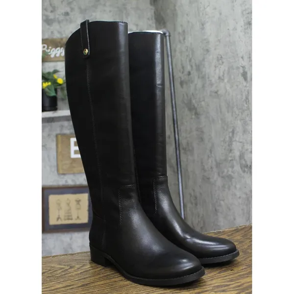NEW INC International Concepts Fawne Leather Knee-High Riding Boots Black 8.5M - Image 6
