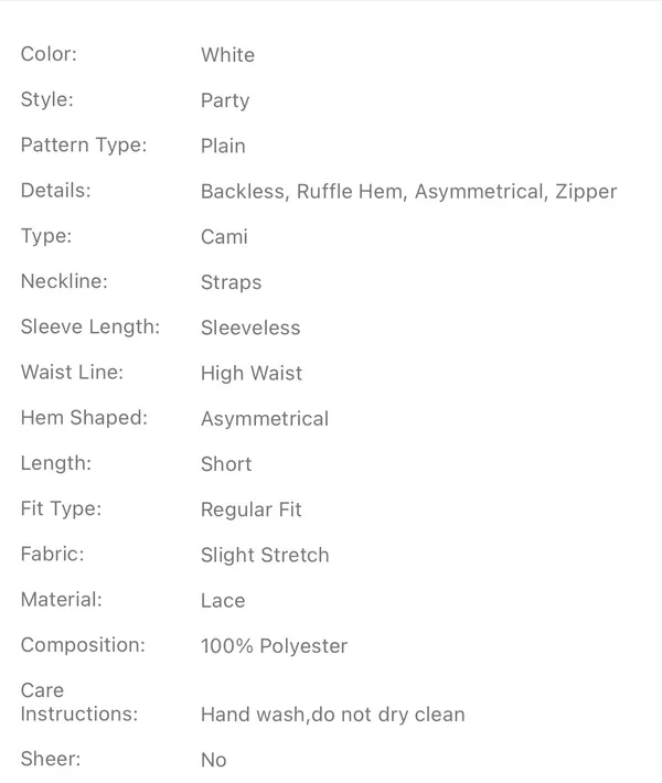 Boutique Asymmetrical Hem, White Party Dress - Image 6