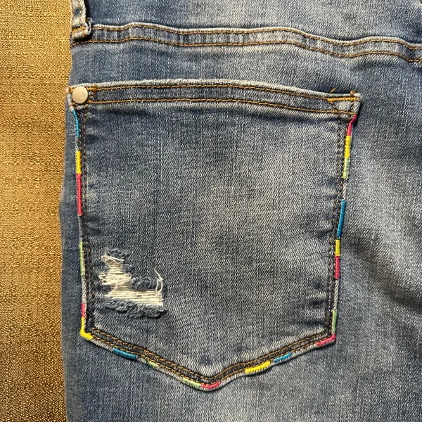 Judy Blue Multicolor Embroidery Pocket High Waist Skinny Jeans Size 11/30 - Image 5
