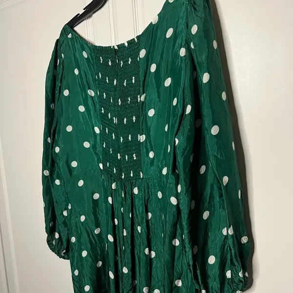 J.Crew Sweetheart Neckline Polka Dot Midi Dress Size 18 - Image 15