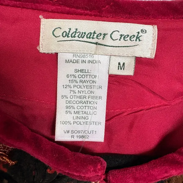 Velvet Red Jacket Witch Patchwork Medieval Bohemian Tapestry Ren Faire Medium - Image 8