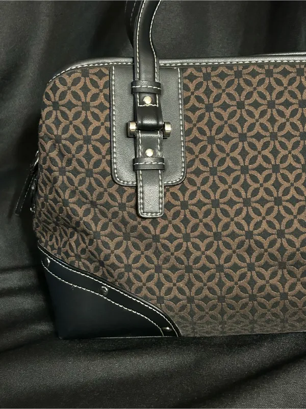 Relic Women’s Classic Brown Patterned Shoulder Bag & Black Trim - Image 4
