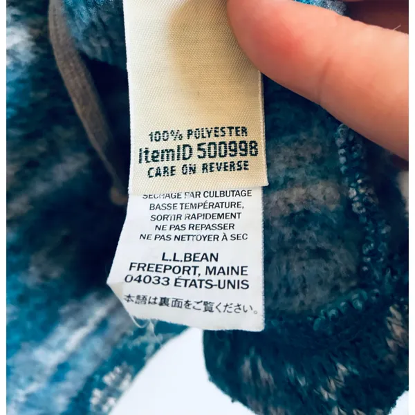 L.L. Bean Sherpa Lined Nordic Fleece Hoodie Jacket Women's Petite Large - Image 4