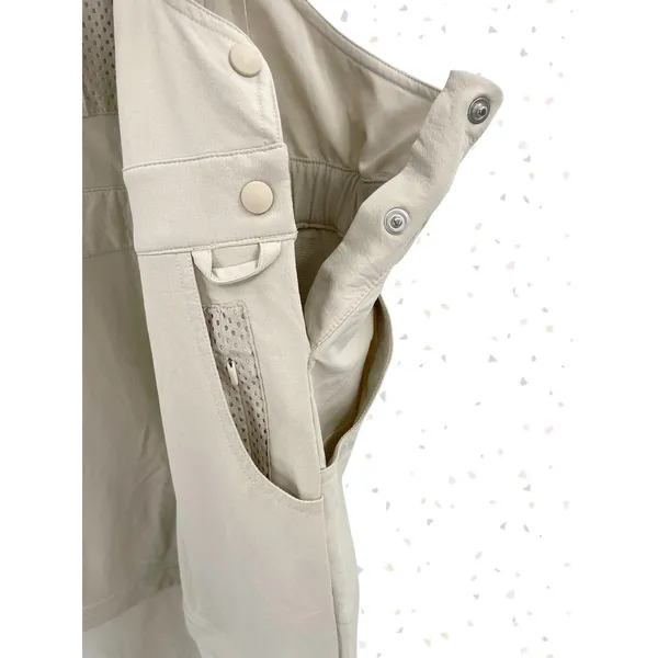 Outdoor Voices Cream RecTrek Hiking Overalls Zip Off Gorpcore Jumpsuit Size S - Image 8